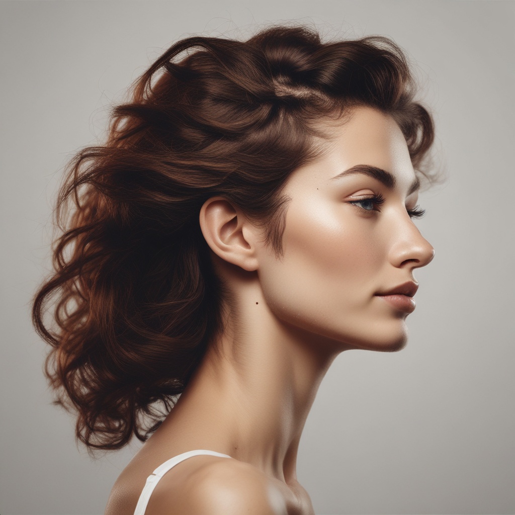 Model posing for a profile